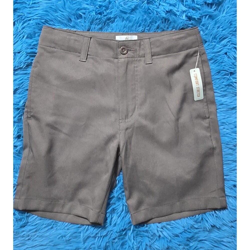 Class Club Boys Gray Chino Golf Shorts Sz 10 Adjustable Waist NWOT